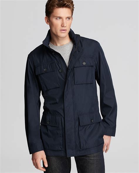 navy michael kors short nylon field jacket|Michael Kors Casual jackets for Men .